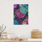 Saturns Ringe: Maximalistische abstrakte Kunst Poster (Küche)