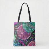 Saturns Ringe: Maximalistische abstrakte Kunst Tasche (Vorderseite)