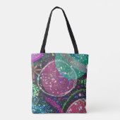 Saturns Ringe: Maximalistische abstrakte Kunst Tasche (Rückseite)