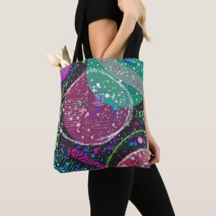 Saturns Ringe: Maximalistische abstrakte Kunst Tasche