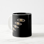 Saturns Ringe Zweifarbige Tasse (Vorderseite Links)