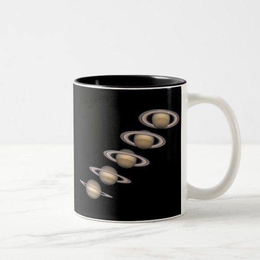 Saturns Ringe Zweifarbige Tasse (Rechts)