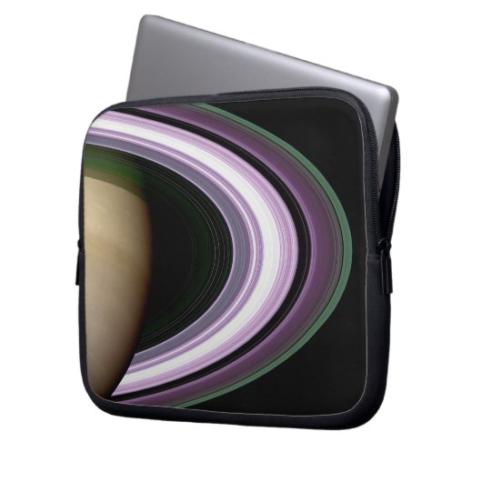 Saturns Rings Laptopschutzhülle (Vorderseite Links)
