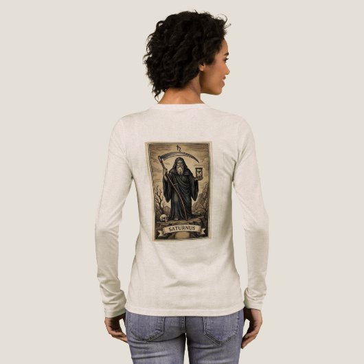 Saturnus Rex: The Planetary Magic Seal & Sigil Tri-Blend Shirt (Voller Rückseite)