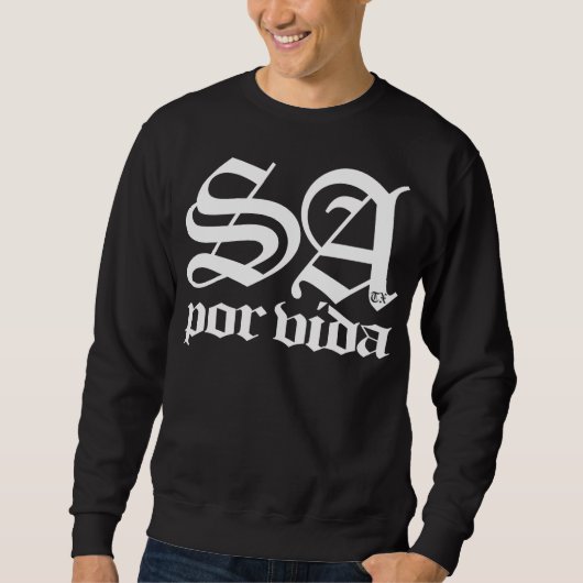 SATX POR VIDA 210 für Leben-altes Englisch Sweatshirt (Vorderseite)