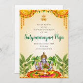 Satya Narayan katha Einladung Satyanarayan poja (Vorne/Hinten)
