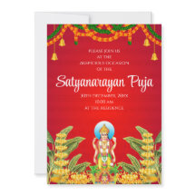 Satya Narayan Pooja-Einladung Satyanarayan-Einladu