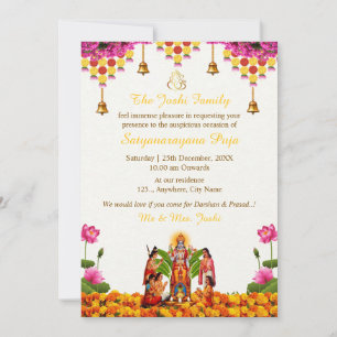 Satyanarayan Bhagwan Pooja Einladungskarte Einladung