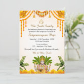 Satyanarayan Katha Einladungskarte Einladung (Stehend Vorderseite)