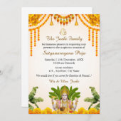 Satyanarayan Katha Einladungskarte Einladung (Vorne/Hinten)