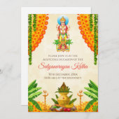 Satyanarayan poja digitale Einladungen (Vorne/Hinten)