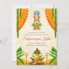Satyanarayan poja digitale Einladungen