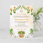 Satyanarayan Swamy Katha Einladungskarte Einladung (Stehend Vorderseite)