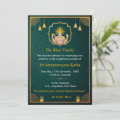 Satyanarayan Swamy Katha Einladungskarte Einladung (Stehend Vorderseite)