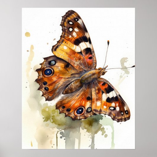 Satyr Butterfly Art Print Poster (Vorne)