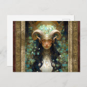 Satyr Elf Woman Fantasy Art Postkarte (Vorne/Hinten)