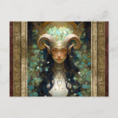 Satyr Elf Woman Fantasy Art Postkarte (Vorderseite)