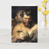Satyr-Grußkarte Karte (Gelbe Blume)