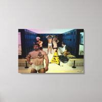 Satyr Locker Room auf ummantelte Canvas
