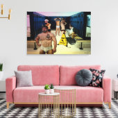 Satyr Locker Room auf ummantelte Canvas Leinwanddruck (Insitu (Wohnzimmer))