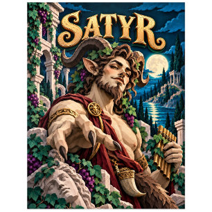Satyr, Paper Cut Monster Postkarte