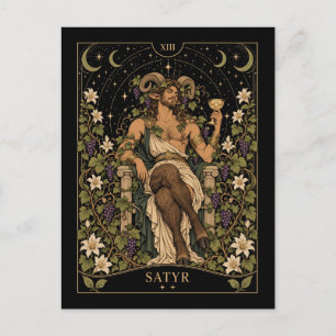 Satyr, Sternenlicht-Tarot-Kunst Postkarte