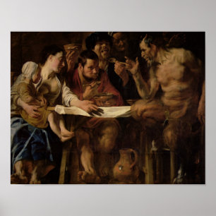 Satyr und Bauer, 1620 Poster