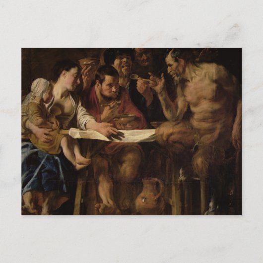 Satyr und Bauer, 1620 Postkarte (Vorderseite)