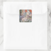 Satyr und Nymph Quadratischer Aufkleber (Tasche)