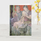 Satyr und Nymphe Karte (Gelbe Blume)