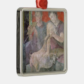 Satyr und Nymphe Silbernes Ornament (Rechts)