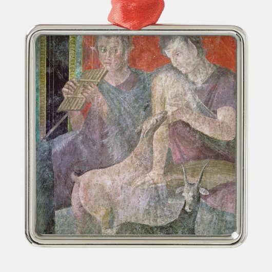 Satyr und Nymphe Silbernes Ornament (Vorne)