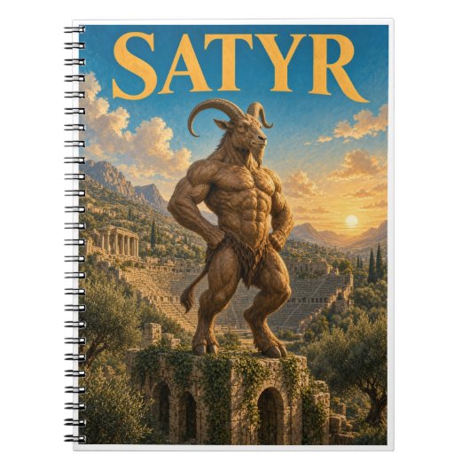 Satyre, Gothic Fantasy Monster Notizblock (Vorderseite)