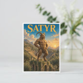 Satyyr, Gothic Fantasy-Monster Postkarte (Stehend Vorderseite)