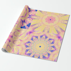 Satz abstrakter Hintergrund farbenfrohe Kaleidosko Geschenkpapier