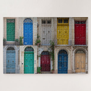 Satz bunter Vordertüren in Malta Puzzle
