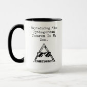 Satz des Pythagoras ist mein Zen Math Guru Tasse (Links)
