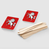 Satz Handfächer mit Flagge von Kent, England (Non-assembled)