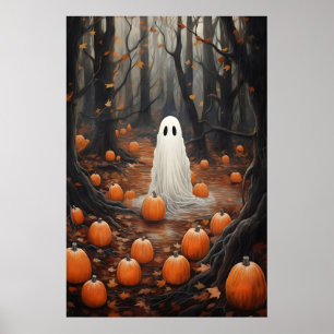 Satz von 6 druckbaren Halloween-Geist-Drucken, flo Poster