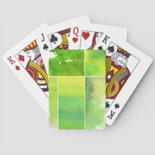 Satz von abstrakten handgemalten Aquarellen Spielkarten