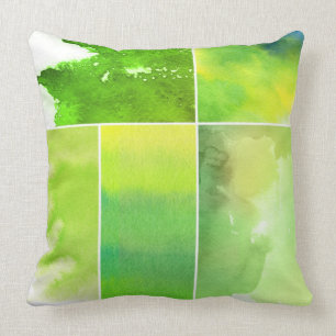 Satz von Aquarell abstrakt handgemalt Kissen