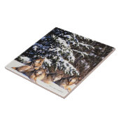 Satz Wölfe im Winter Fliese (Seite)