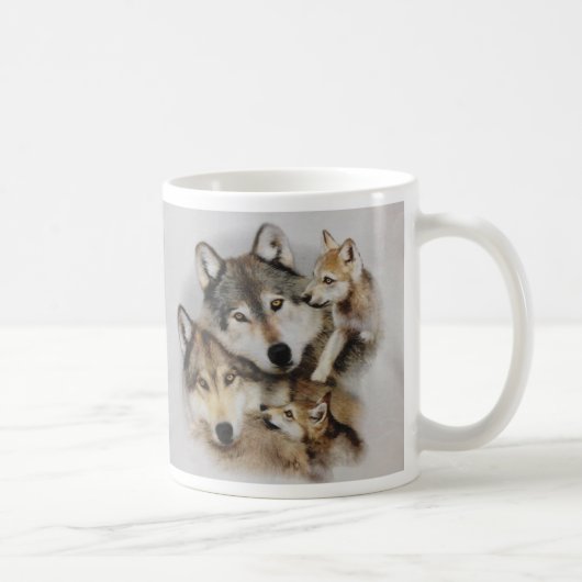 Satz Wölfe Kaffeetasse (Rechts)
