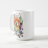 SÄTZE DER VERÄNDERUNG roter Hunde Kaffeetasse (Vorderseite Links)