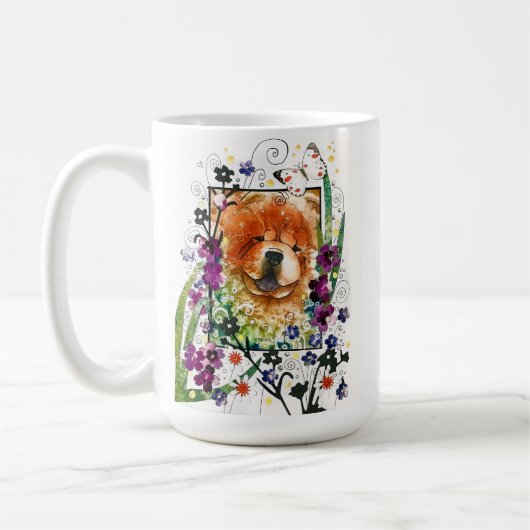 SÄTZE DER VERÄNDERUNG roter Hunde Kaffeetasse (Links)