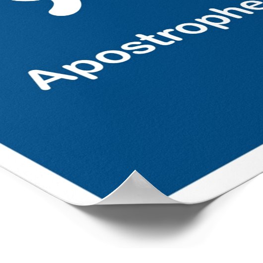 Satzzeichen - Apostrophe Poster (Ecke)