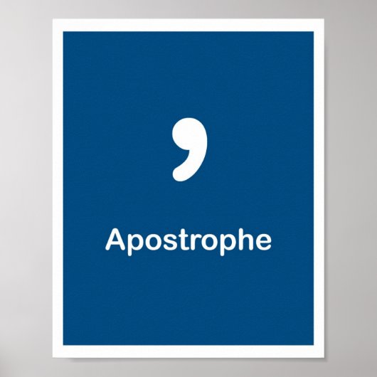Satzzeichen - Apostrophe Poster (Vorne)