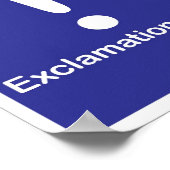 Satzzeichen - Ausrufezeichen Poster (Ecke)