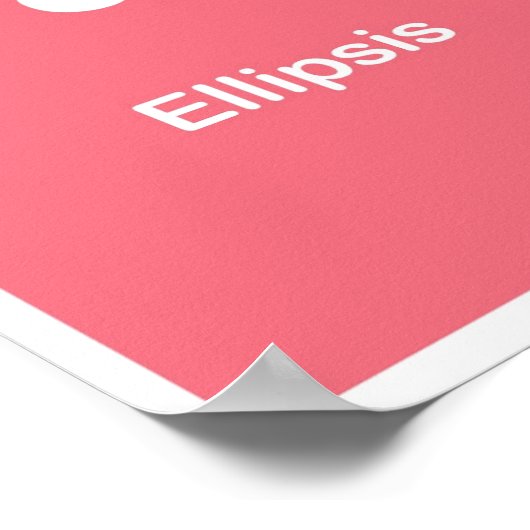 Satzzeichen - Ellipse Poster (Ecke)