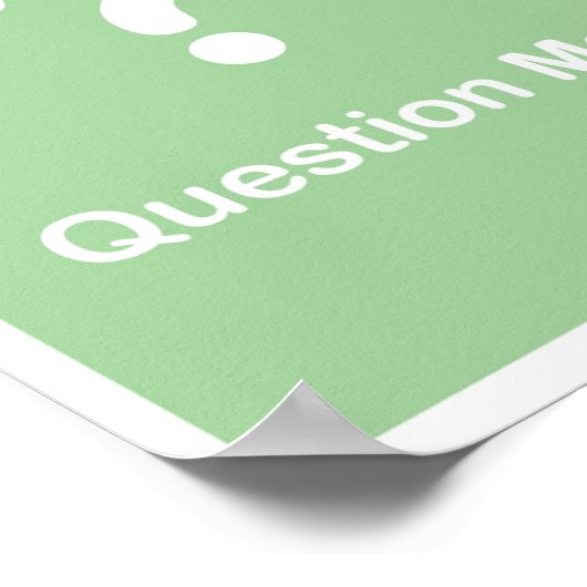 Satzzeichen - Fragezeichen Poster (Ecke)